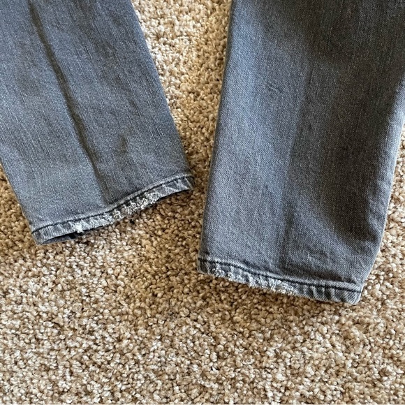 7 For All Mankind High Waist Ankle Skinny Jeans Women’s 27 Washed Gray Black - Picture 10 of 16